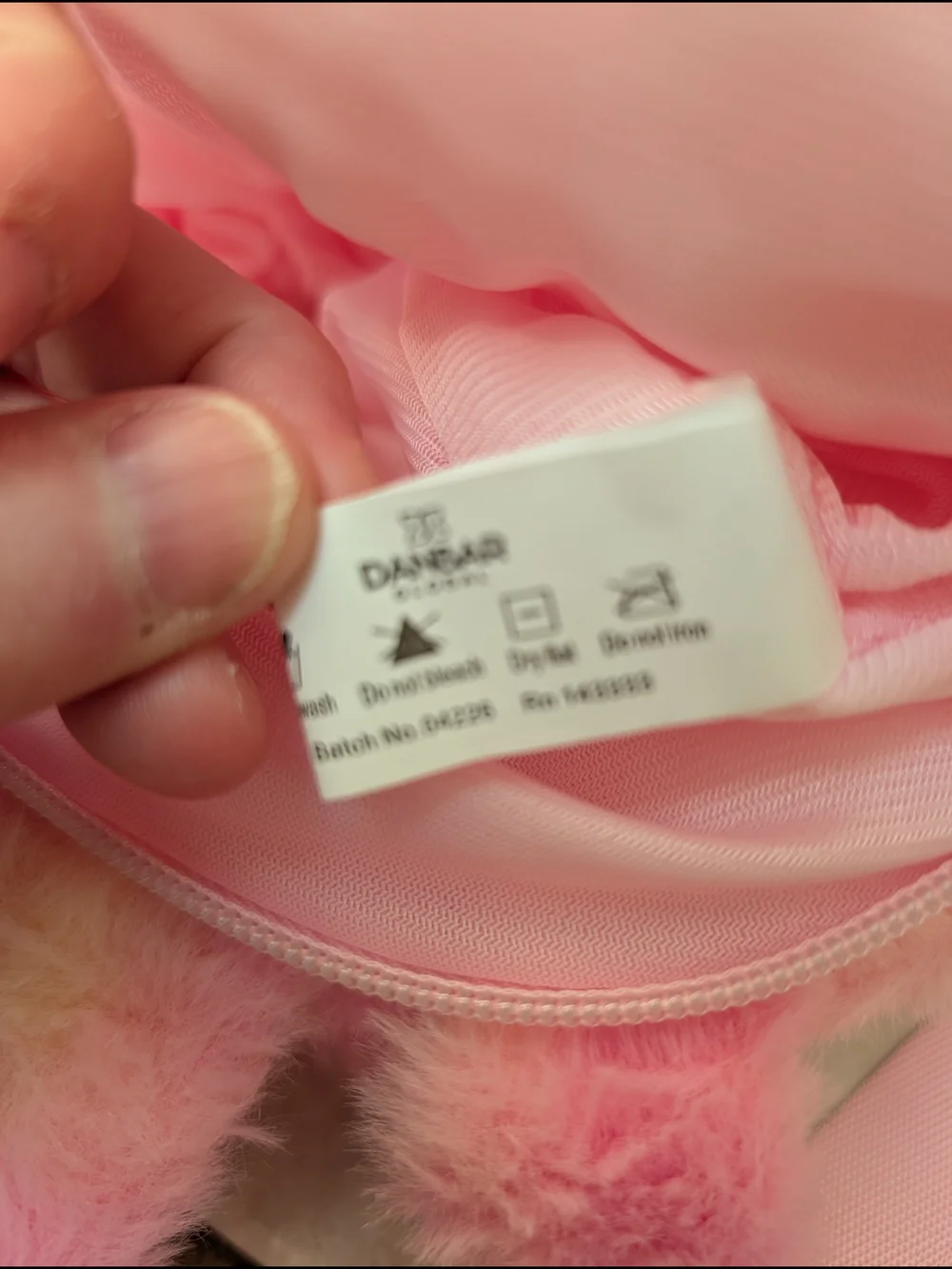 Danbar Pink Bunny Plush Crossbody Bag New